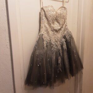 Mori Lee Strapless Corset Dress